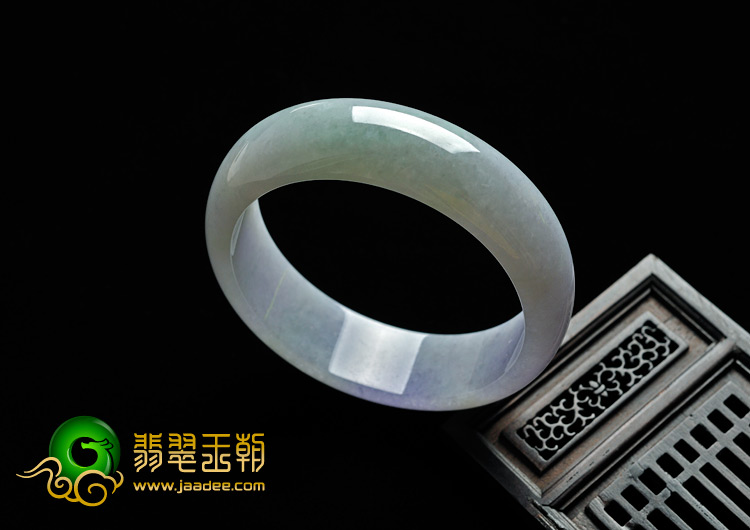 糯冰种春带彩缅甸翡翠A货手镯（59.8mm）