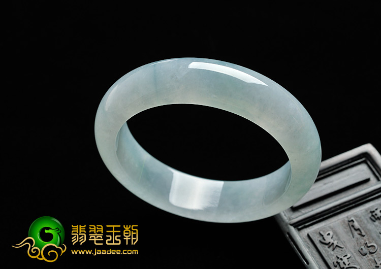 冰种晴水略飘翠缅甸翡翠A货手镯（55.6mm）