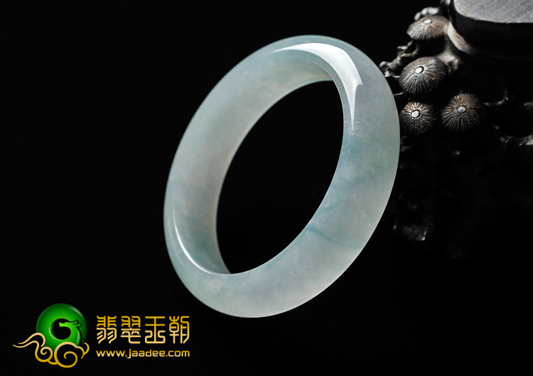冰种晴水略飘翠缅甸翡翠A货手镯（55.6mm）
