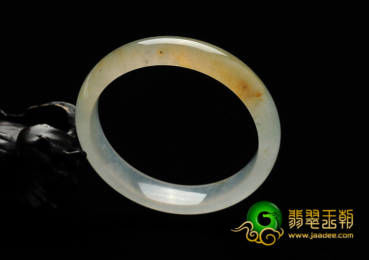冰玻种黄翡缅甸翡翠A货手镯（59mm）（单价）