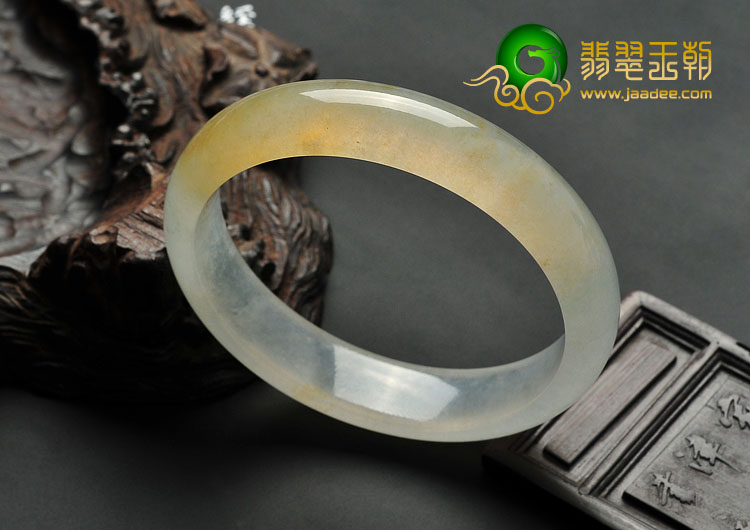 冰玻种黄翡缅甸翡翠A货手镯（59mm）（单价）