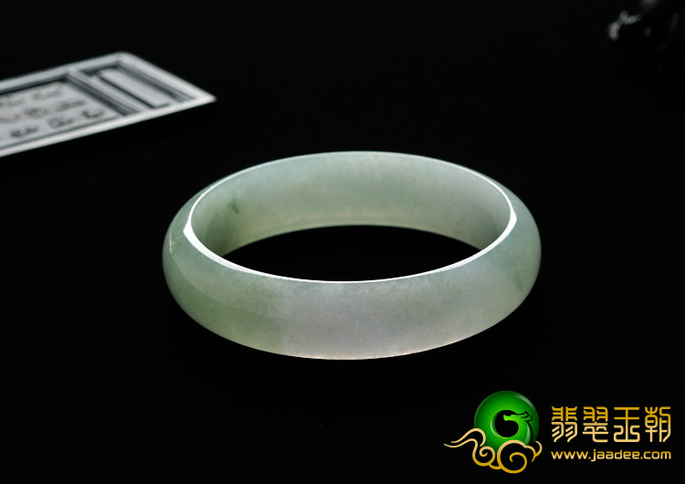 糯冰种春带彩缅甸翡翠A货手镯（58.6mm）