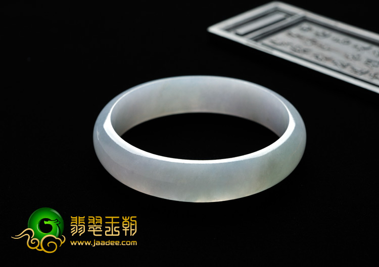 糯冰种春带彩缅甸翡翠A货手镯（56.4mm）