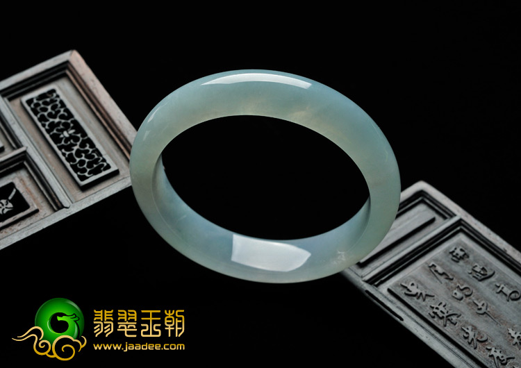 冰种晴水缅甸翡翠A货手镯（55.3mm）