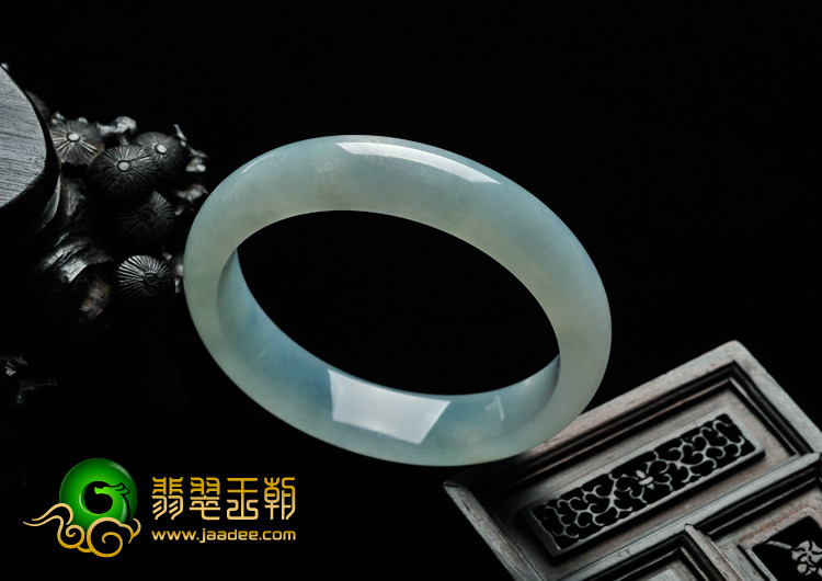 冰种晴水缅甸翡翠A货手镯（55.3mm）
