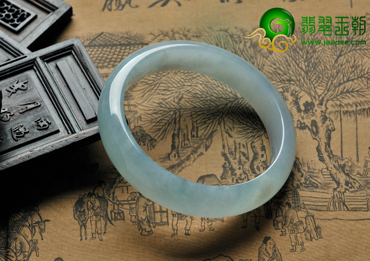 冰种晴水缅甸翡翠A货手镯（55.3mm）