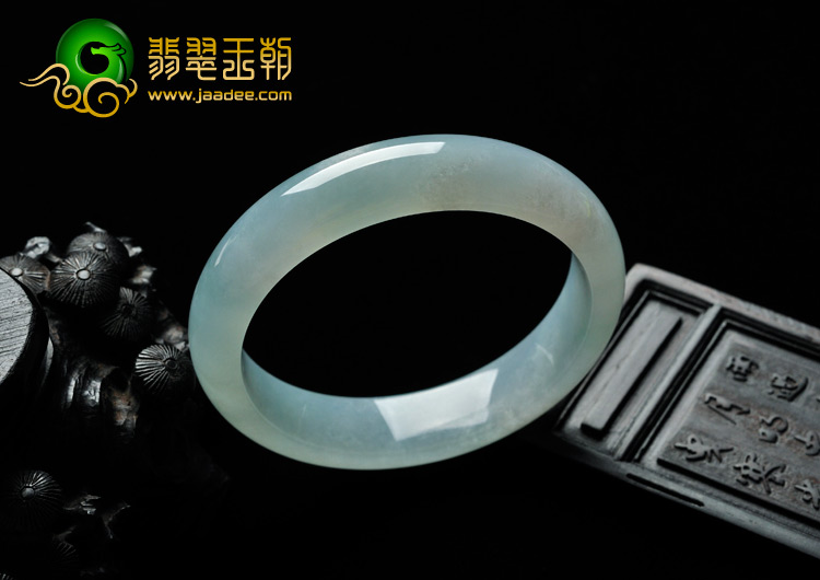 冰种晴水缅甸翡翠A货手镯（55.3mm）