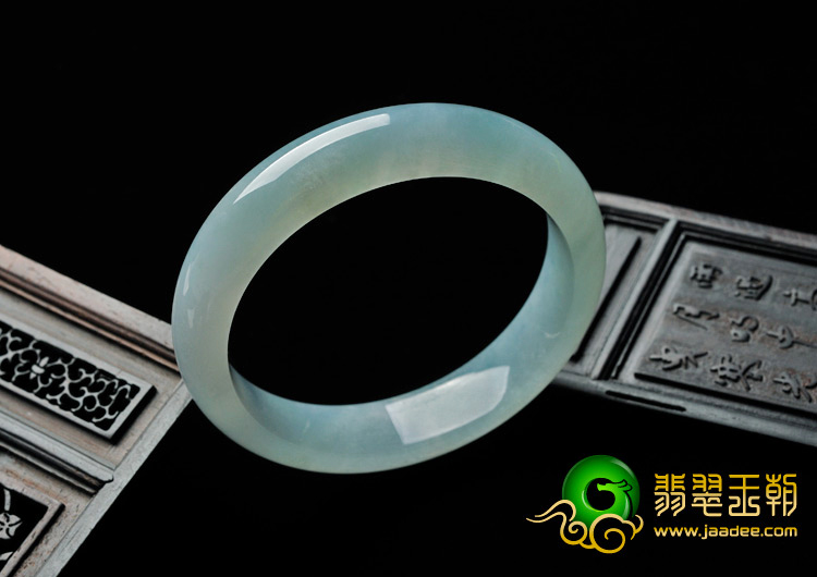 冰种晴水缅甸翡翠A货手镯（55.3mm）
