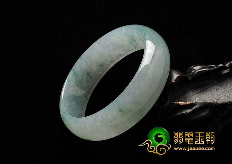 冰种飘花缅甸翡翠A货手镯（57.7mm）