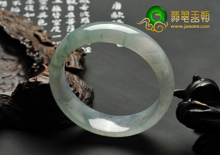 冰种飘花缅甸翡翠A货手镯（57.8mm）