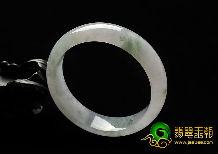 冰种飘花缅甸翡翠A货手镯（57.5mm）