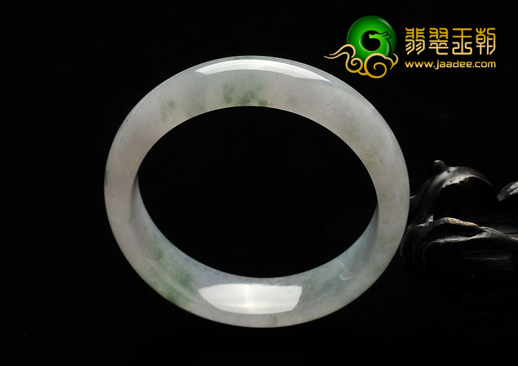 冰种飘花缅甸翡翠A货手镯（57.5mm）