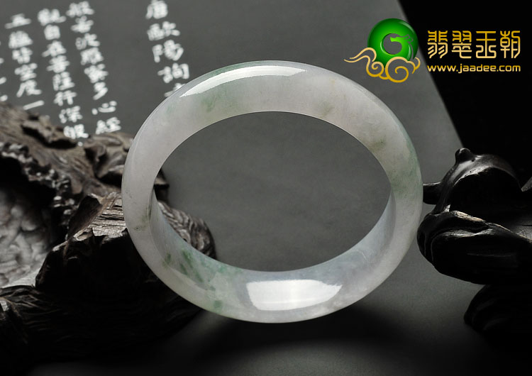 冰种飘花缅甸翡翠A货手镯（57.5mm）