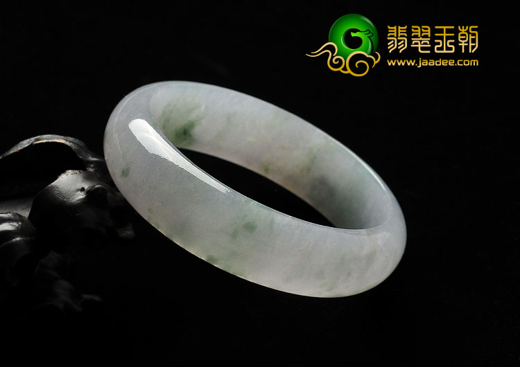 冰种飘花缅甸翡翠A货手镯（57.5mm）