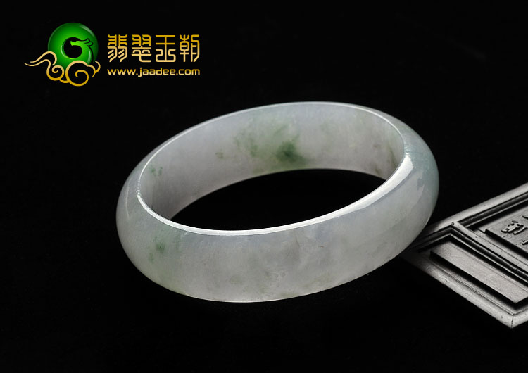 冰种飘花缅甸翡翠A货手镯（57.5mm）