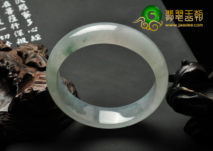 冰种飘花缅甸翡翠A货手镯（57.6mm）