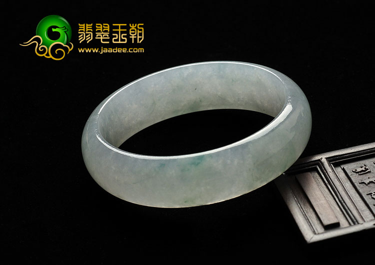 冰种飘花缅甸翡翠A货手镯（57.6mm）