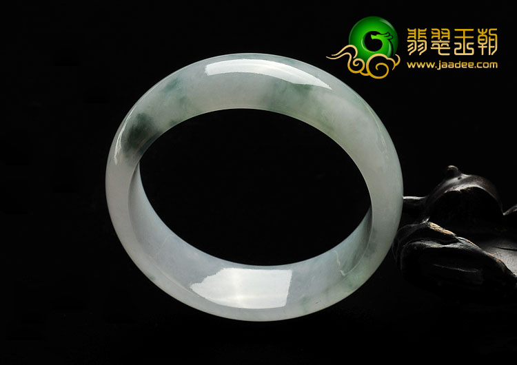 糯冰种飘花缅甸翡翠A货手镯（58mm）