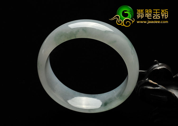 糯冰种飘花缅甸翡翠A货手镯（58mm）