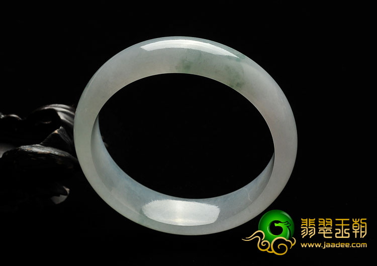 糯冰种飘花缅甸翡翠A货手镯（57.8mm）