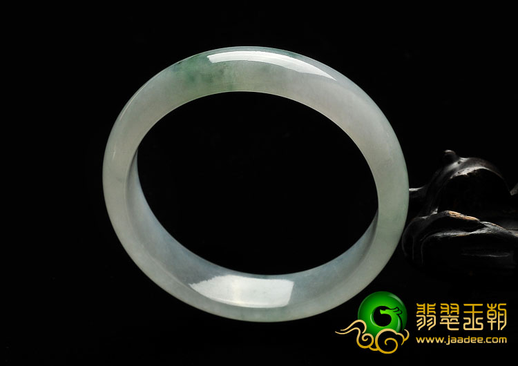 冰种飘花缅甸翡翠A货手镯（56.4mm）