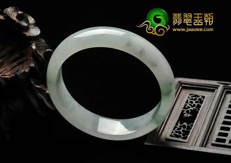 冰种飘花缅甸翡翠A货手镯（56.4mm）