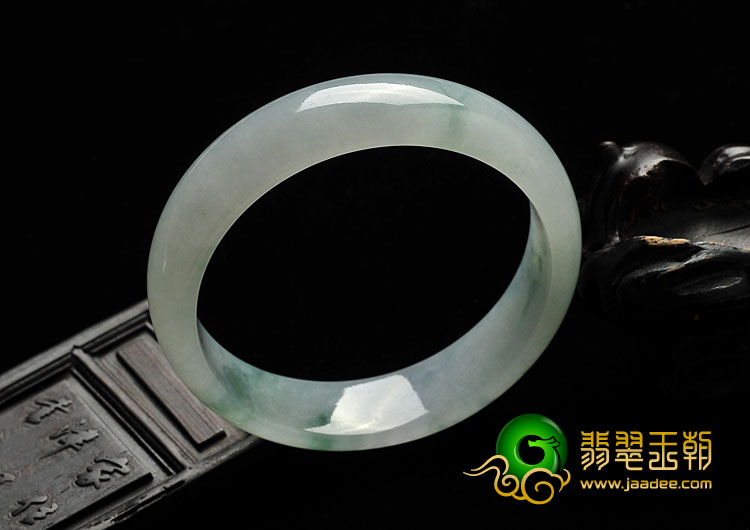 冰种飘花缅甸翡翠A货手镯（56.4mm）