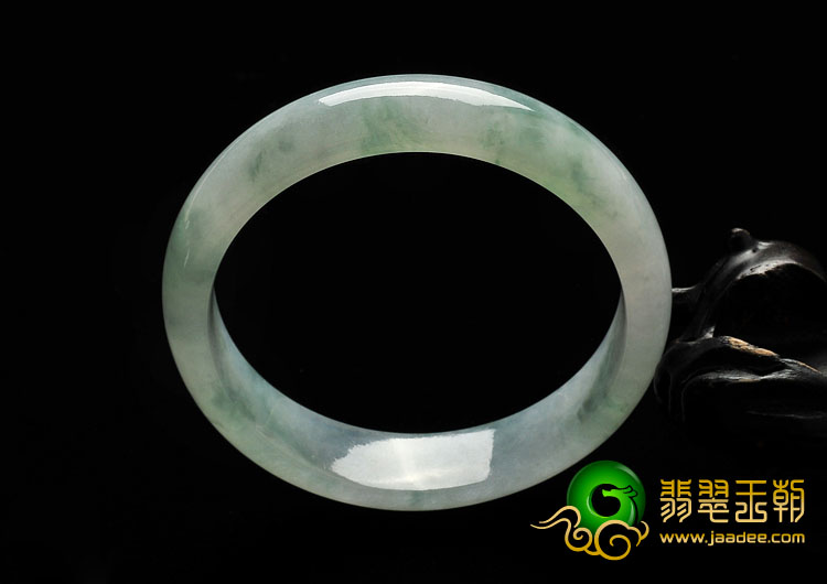冰种飘花缅甸翡翠A货手镯（56.5mm）