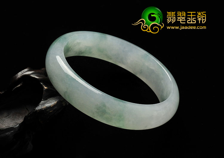 冰种飘花缅甸翡翠A货手镯（56.5mm）