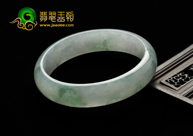 冰种飘花缅甸翡翠A货手镯（56.5mm）