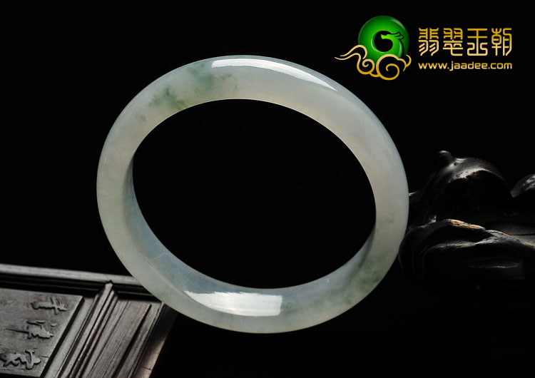 冰种飘花缅甸翡翠A货手镯（52.3mm）