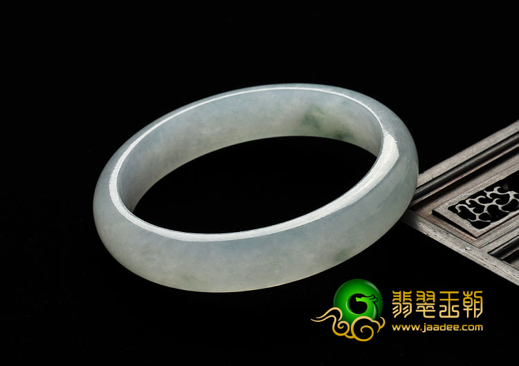冰种飘花缅甸翡翠A货手镯（52.3mm）