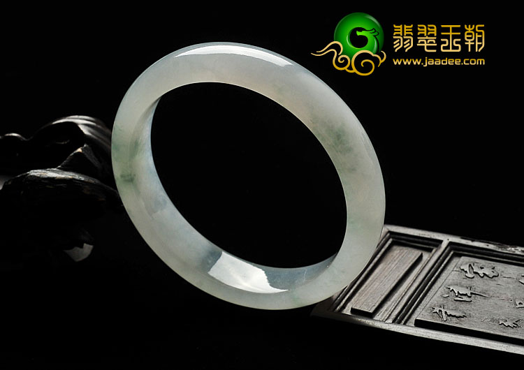 冰种飘花缅甸翡翠A货手镯（52.3mm）