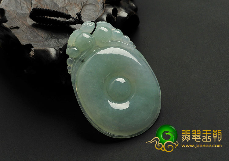 冰种晴水缅甸翡翠A货福在眼前挂件