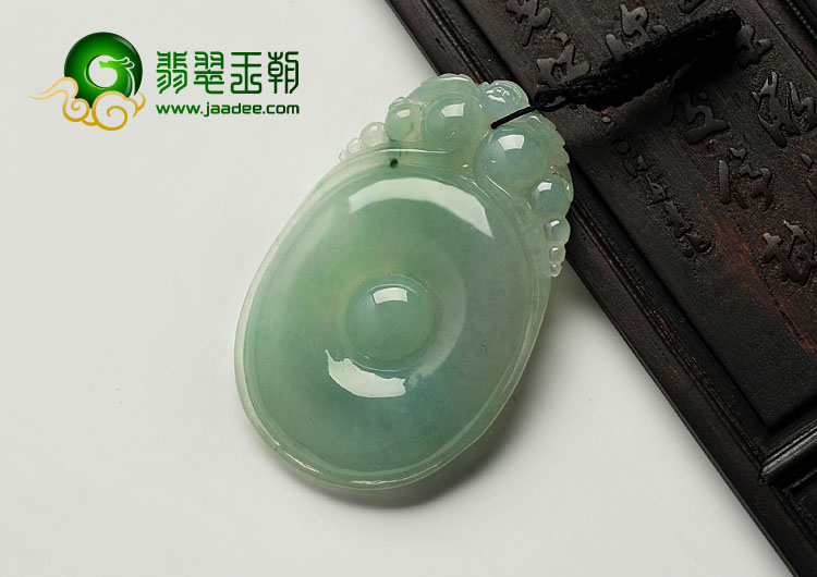 冰种晴水缅甸翡翠A货福在眼前挂件