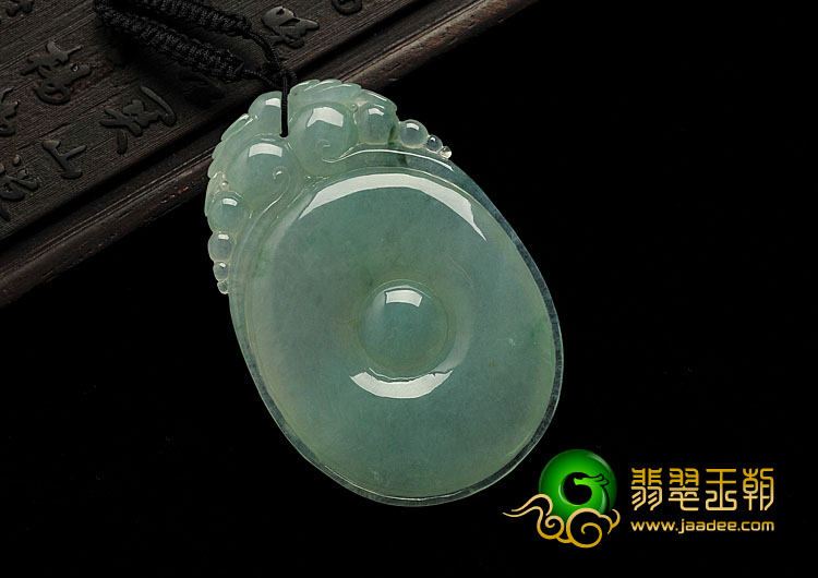冰种晴水缅甸翡翠A货福在眼前挂件