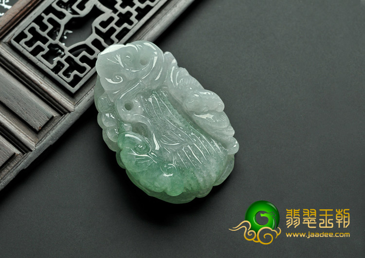 糯冰种晴水飘花缅甸翡翠A货生意兴隆挂件