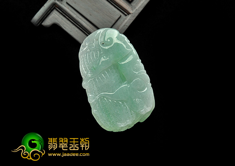 糯冰种晴水缅甸翡翠A货生意兴隆挂件