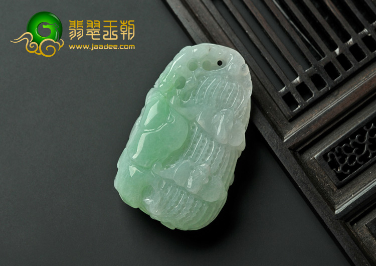 糯冰种晴水缅甸翡翠A货生意兴隆挂件