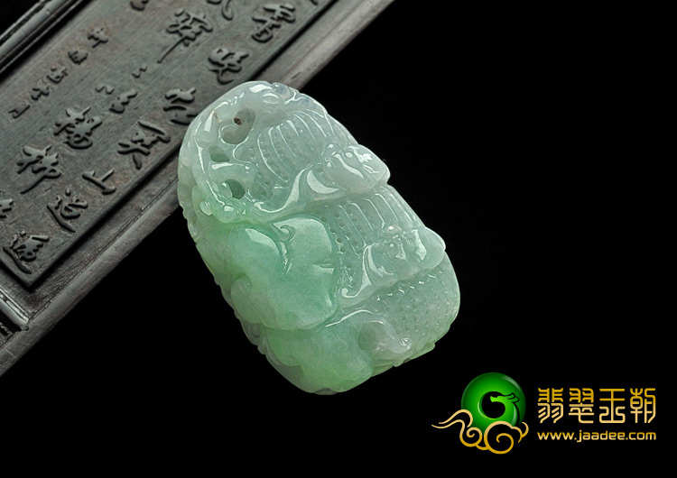 糯冰种晴水缅甸翡翠A货生意兴隆挂件