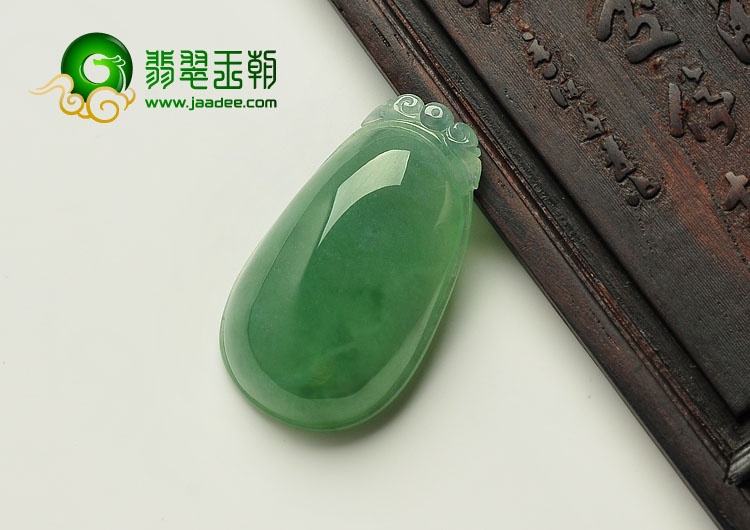冰种晴水缅甸翡翠A货福在眼前挂件