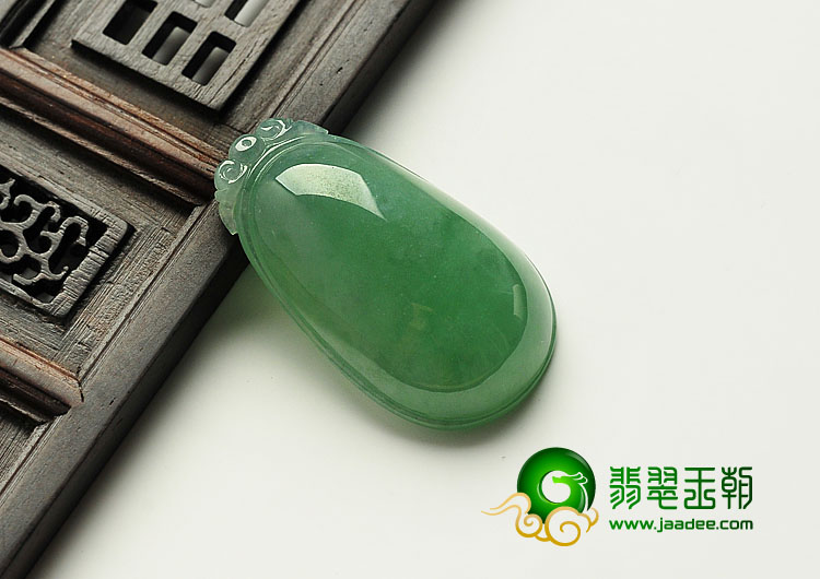 冰种晴水缅甸翡翠A货福在眼前挂件