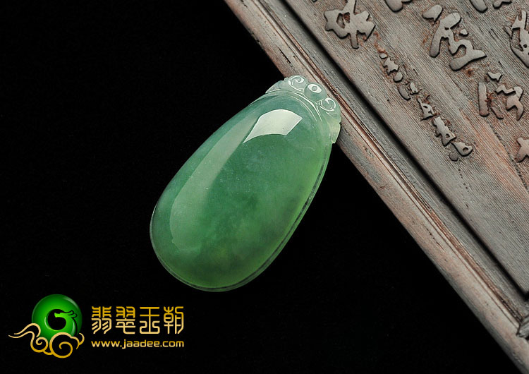 冰种晴水缅甸翡翠A货福在眼前挂件