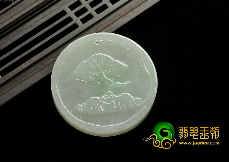 糯冰种飘花缅甸翡翠A货貔貅牌挂件