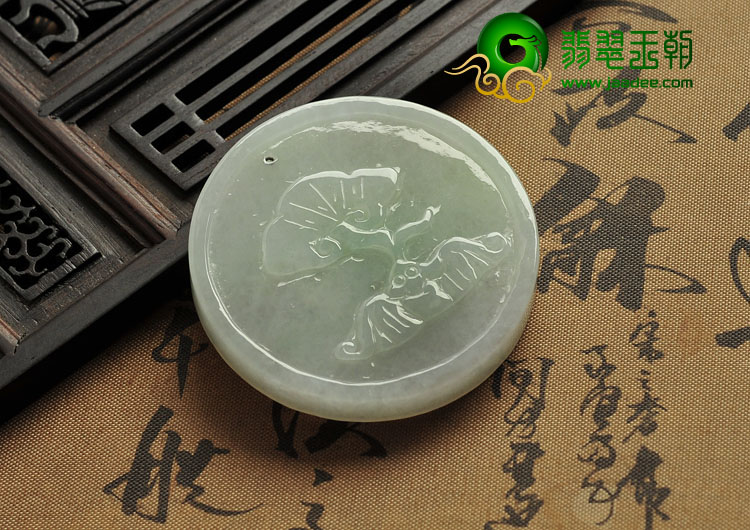 糯冰种飘花缅甸翡翠A货貔貅牌挂件