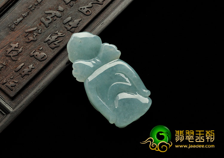 糯冰种晴水缅甸翡翠A货财神挂件