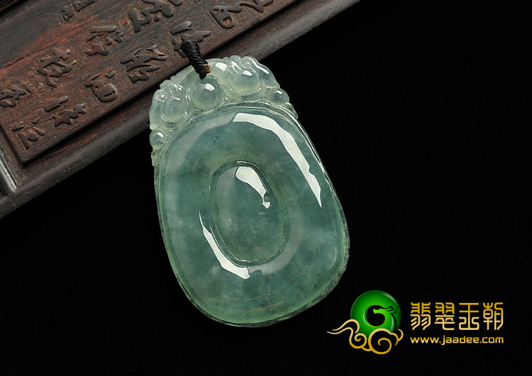 冰种晴水缅甸翡翠A货福在眼前挂件