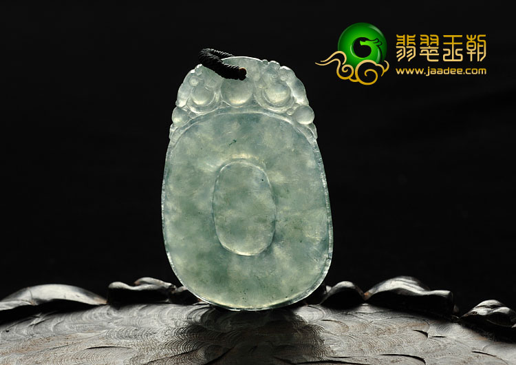 冰种晴水缅甸翡翠A货福在眼前挂件
