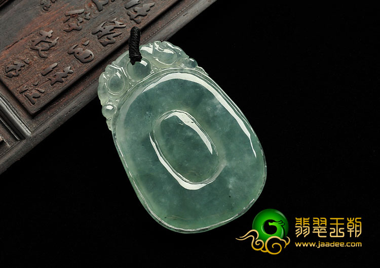 冰种晴水缅甸翡翠A货福在眼前挂件
