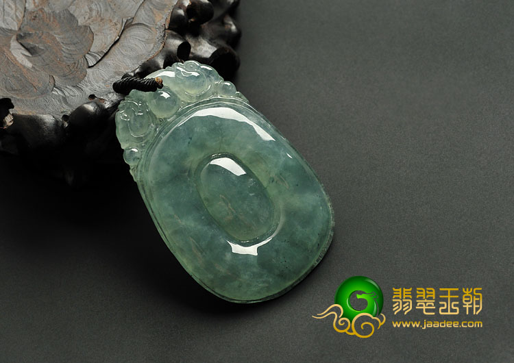 冰种晴水缅甸翡翠A货福在眼前挂件